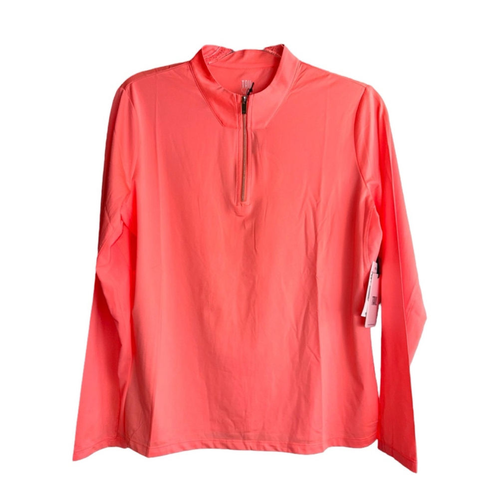 NWT TAIL Melon‎ Punch Orange Long Sleeve Activewear Top Size Large
